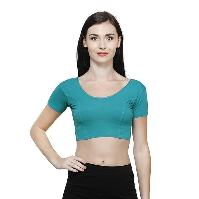 61iD1xoH0tL._SX679_.jpg Women's Cotton Solid 3/4 Sleeve Regular Blouse - Image 1