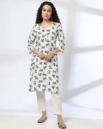 Women Floral Print Straight Kurta