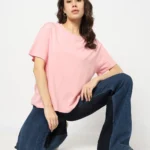 Women Regular Fit Crew-Neck Cotton T-Shirt