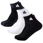 Women Solid Ankle Length Cotton Socks (Pack Of 3, Multicolor)