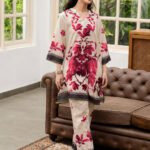 Off White Printed Cotton Blend Cord Set - Style 0798H
