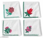 Premium Embroidered Cotton Hanky Pack of 4 - Image 2