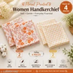 Floral Cotton Handkerchief Combo Pack of 4
